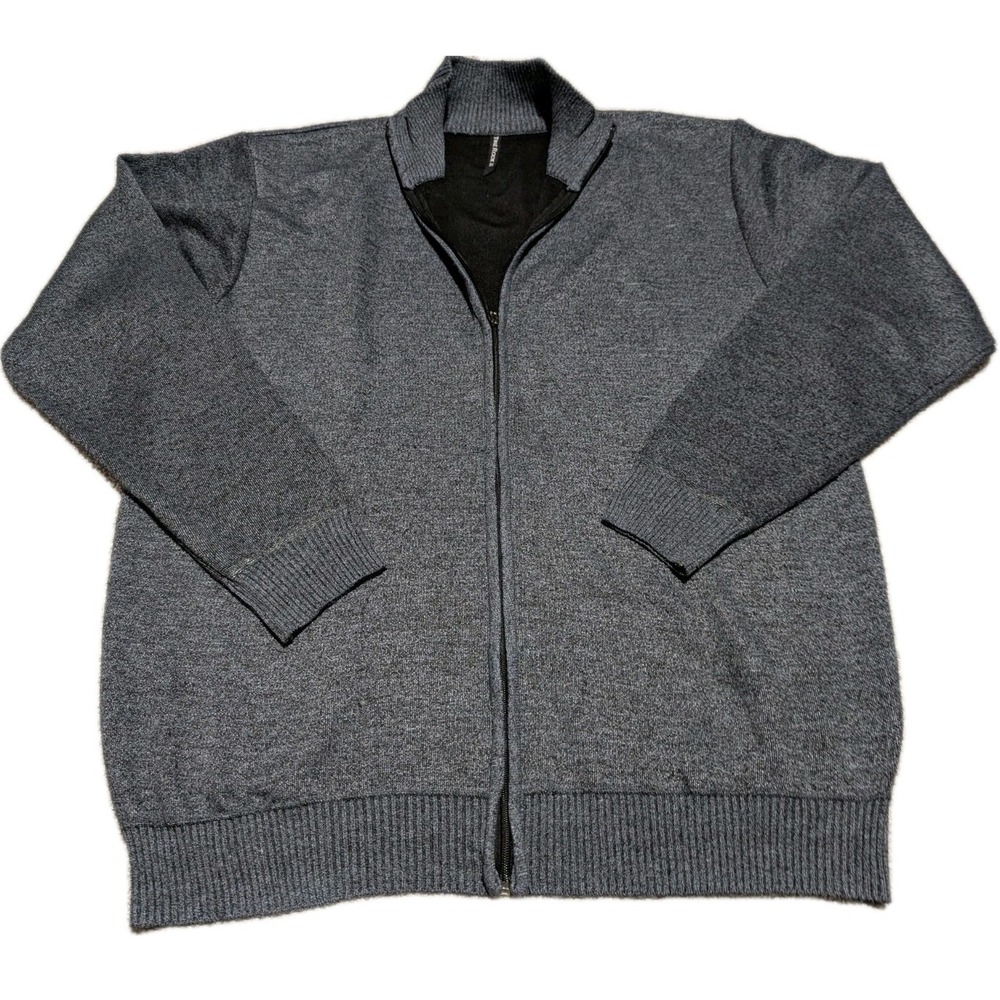 True Rock‎ Full Zip Sweater For Men Size 3XL Gray  Long Sleeve